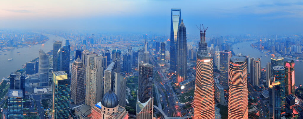Shanghai aerial view with urban architecture and sunset panorama: Things to do in Saudi Arabia